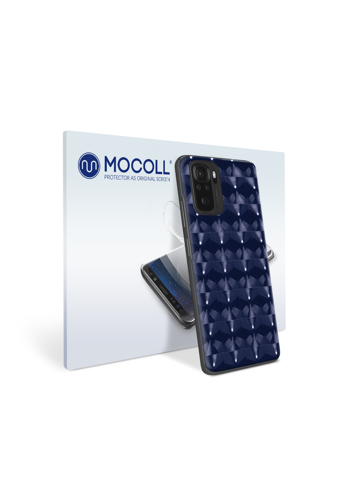 

Пленка защитная MOCOLL для задней панели Xiaomi Redmi 9T Кошачий глаз Синий