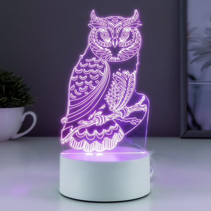 

Светильник Сова LED RGB от сети