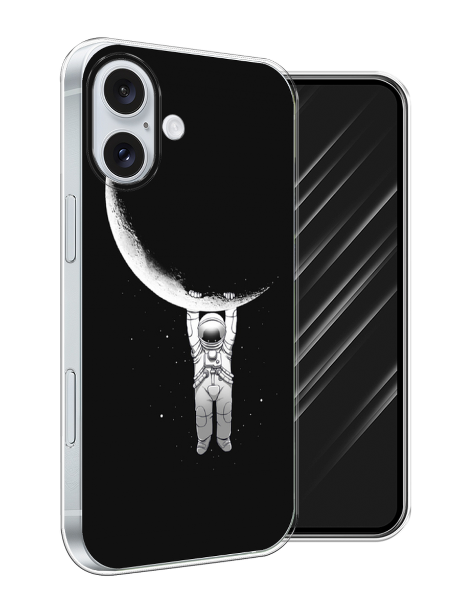 

Чехол Awog на Apple iPhone 16 Plus "Космонавт", Белый;черный, 16150-1