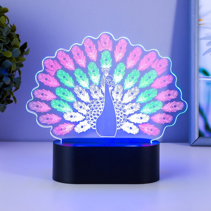 

Светильник сенсорный Павлин LED USB (90см) от батареек 3xАА черный 17,8х5,5х16,5 см