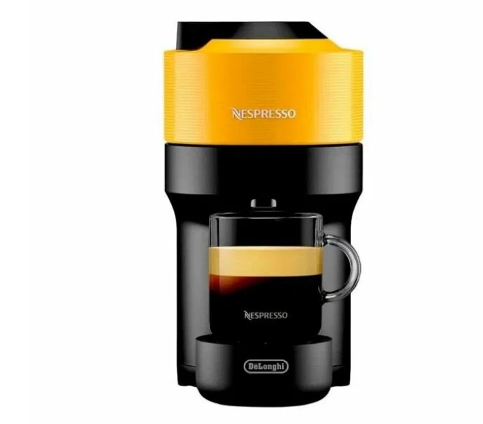 

Кофемашина капсульного типа Delonghi Vertuo Pop желтый, черный, Vertuo Pop