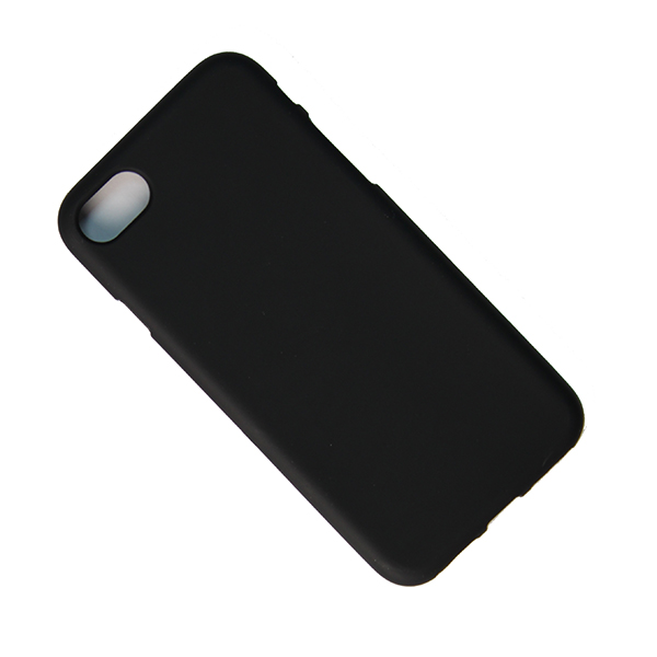 Чехол для Apple iPhone 7, iPhone 8, iPhone SE 2020 силиконовый матовый <черный>