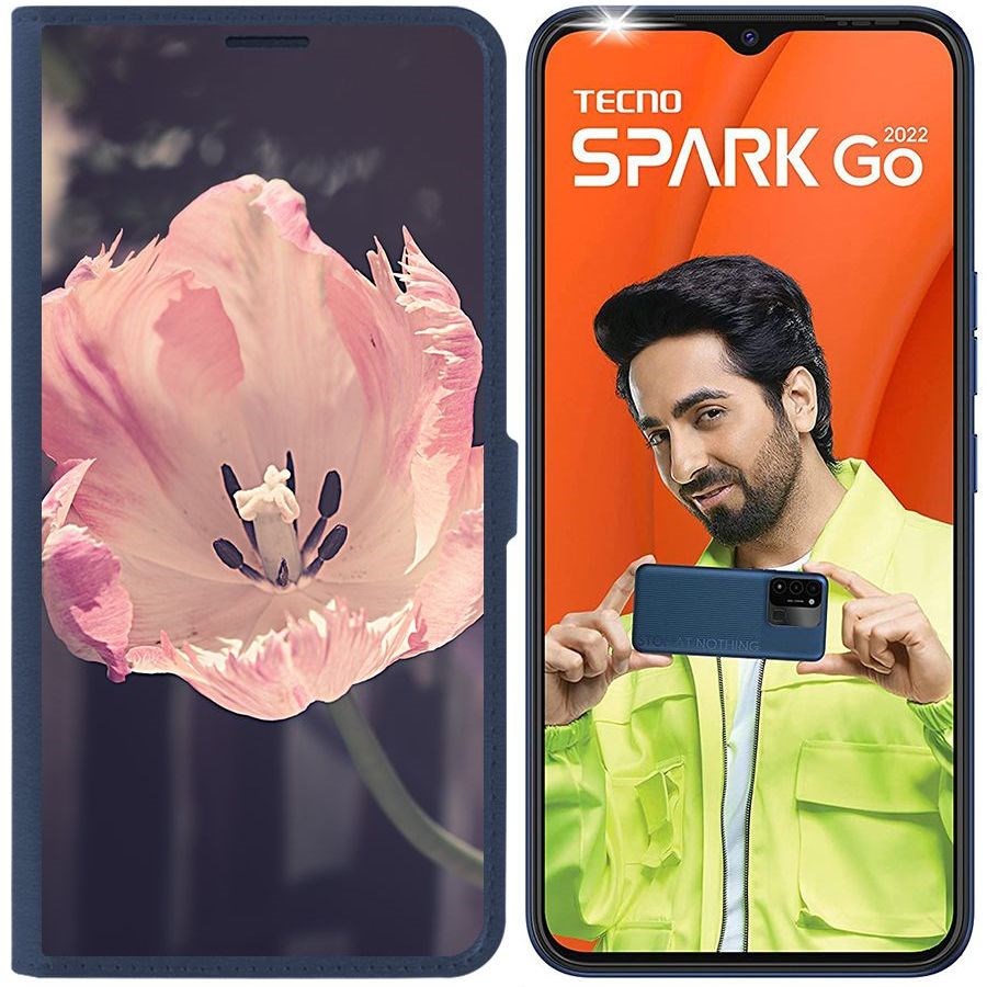 Чехол-книжка Eco Book для Tecno Spark Go 2022 Тюльпан