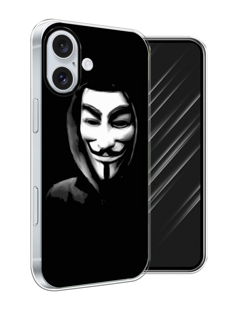 

Чехол Awog на Apple iPhone 16 Plus "Анонимус", Черный;серый;белый, 16150-1