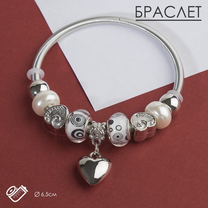 

Браслет из металла р. 6,5 Queen Fair 4448223, пластик, 4448223