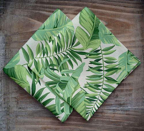 

Набор декоративных салфеток "Радушная хозяйка" рогожка "Тропики"; Набор из 6 штук, Зеленый