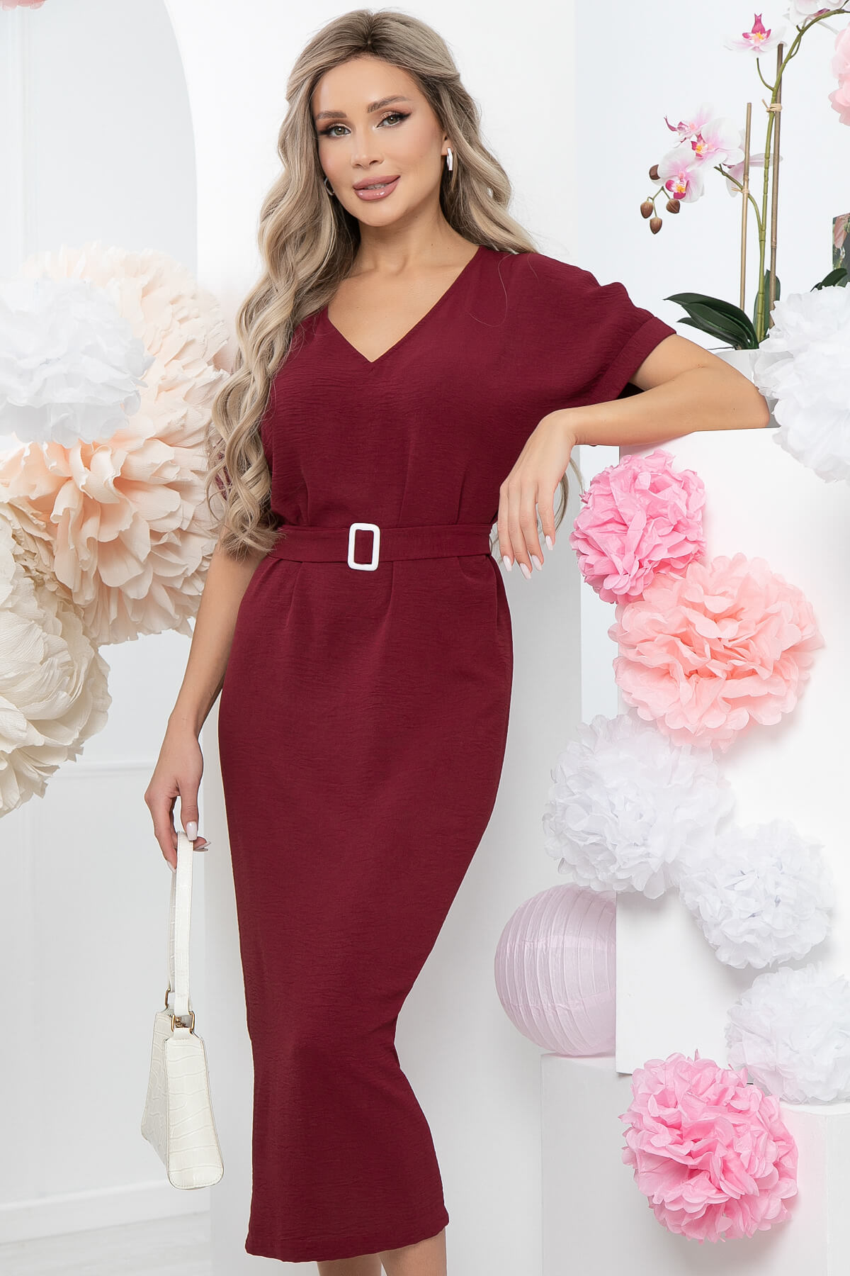 

Платье женское LT Collection Герда бордовое 54 RU, Бордовый, Герда