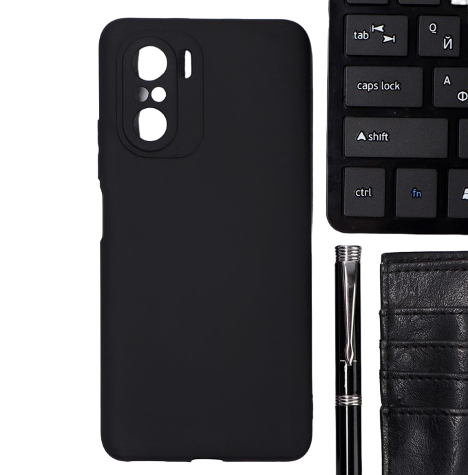 

Чехол Innovation, для Xiaomi POCO F3, силиконовый, матовый, черный