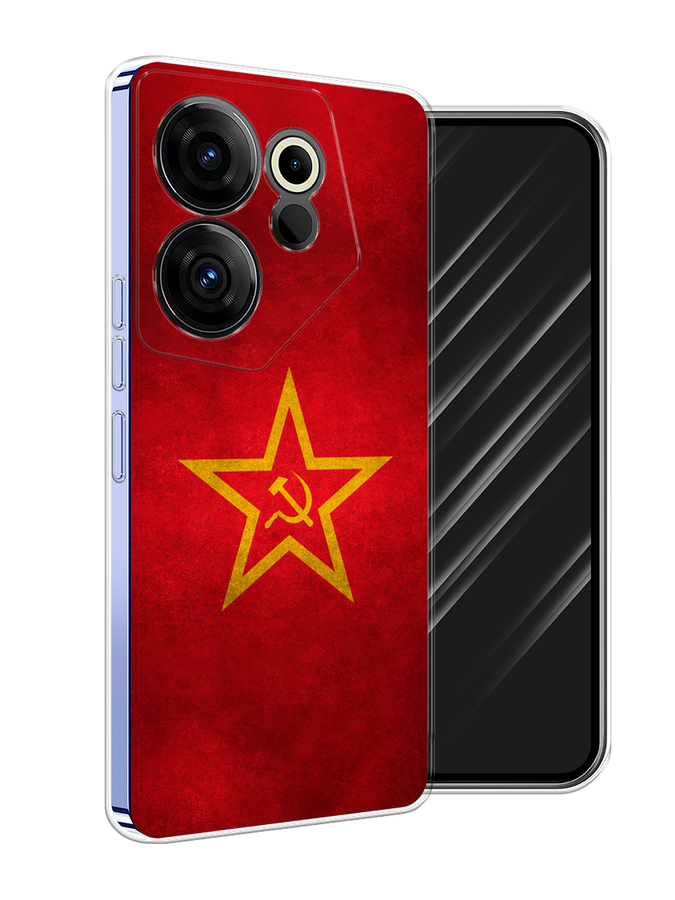 

Чехол Awog на Tecno Camon 20 Premier "Красное знамя", Желтый;красный