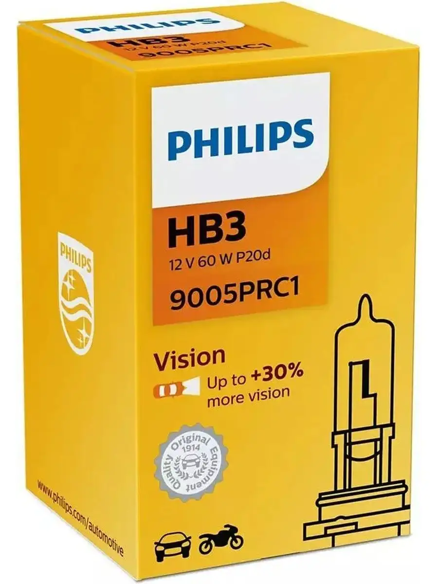 

Галогенная лампа HB3 Vision 9005 PRC1 1шт, 9005PRC1