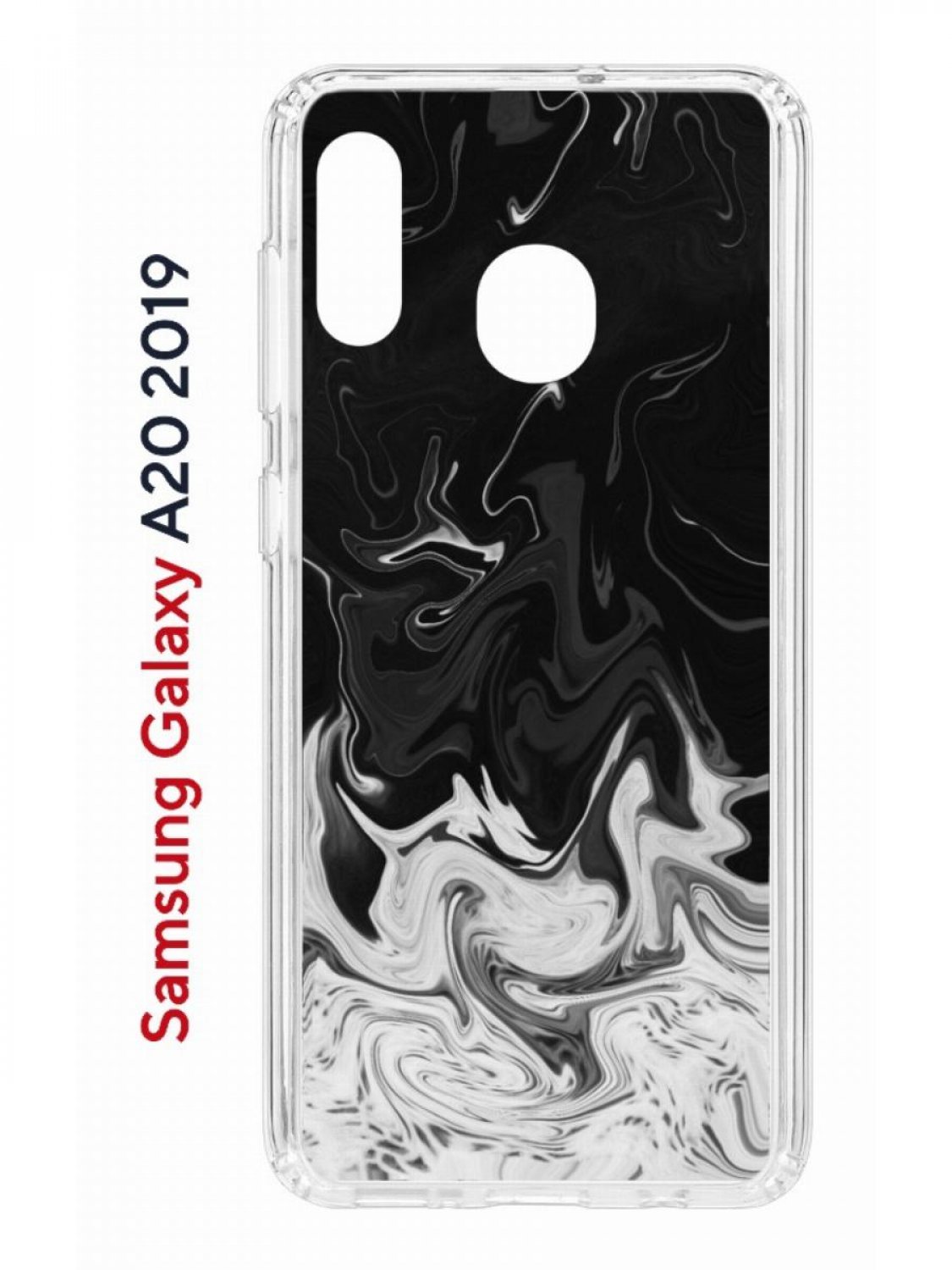 Чехол на Samsung A20/A30 2019 с принтом Kruche Print Разводы краски, противоударный бампер