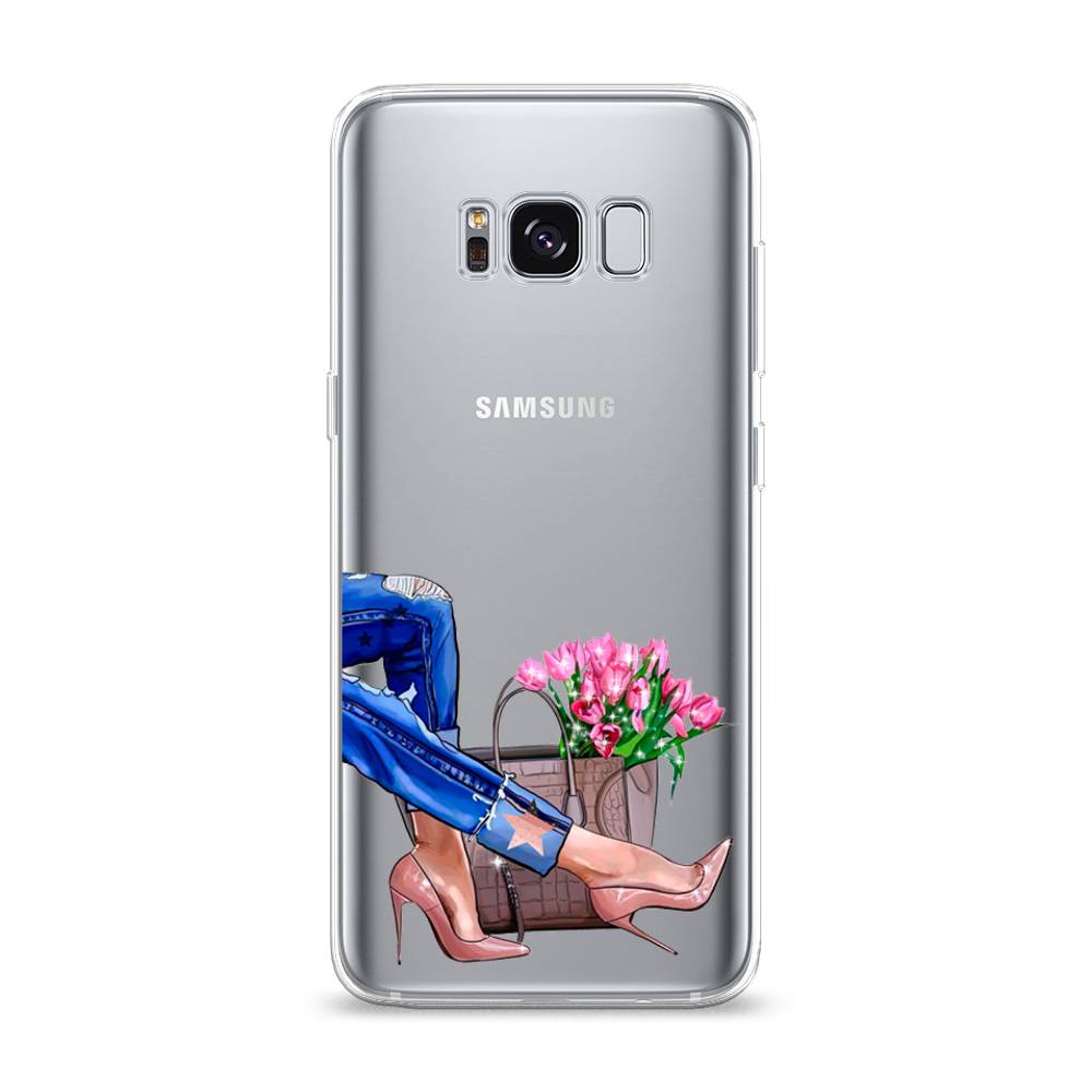 

Чехол Awog на Samsung Galaxy S8 "Каблучки", Голубой;коричневый;розовый, 24750-7