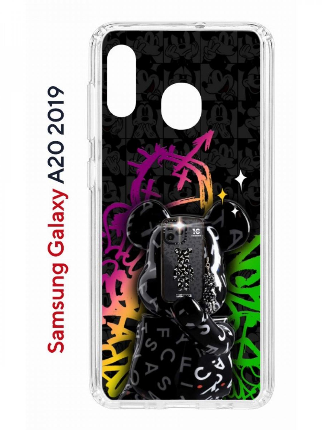 Чехол на Samsung A20/A30 2019 с принтом Kruche Print Микки Маус, противоударный бампер