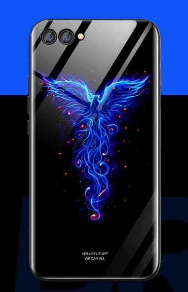 

Чехол MyPads для Huawei Honor V20/ Honor View 20 с стеклом на крышку "Ледяной Феникс"