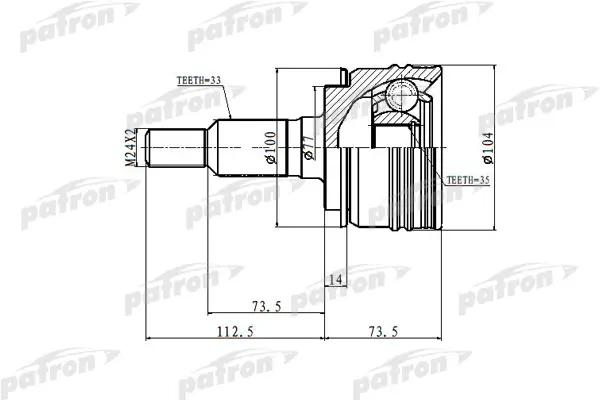 

ШРУС PATRON PCV6872