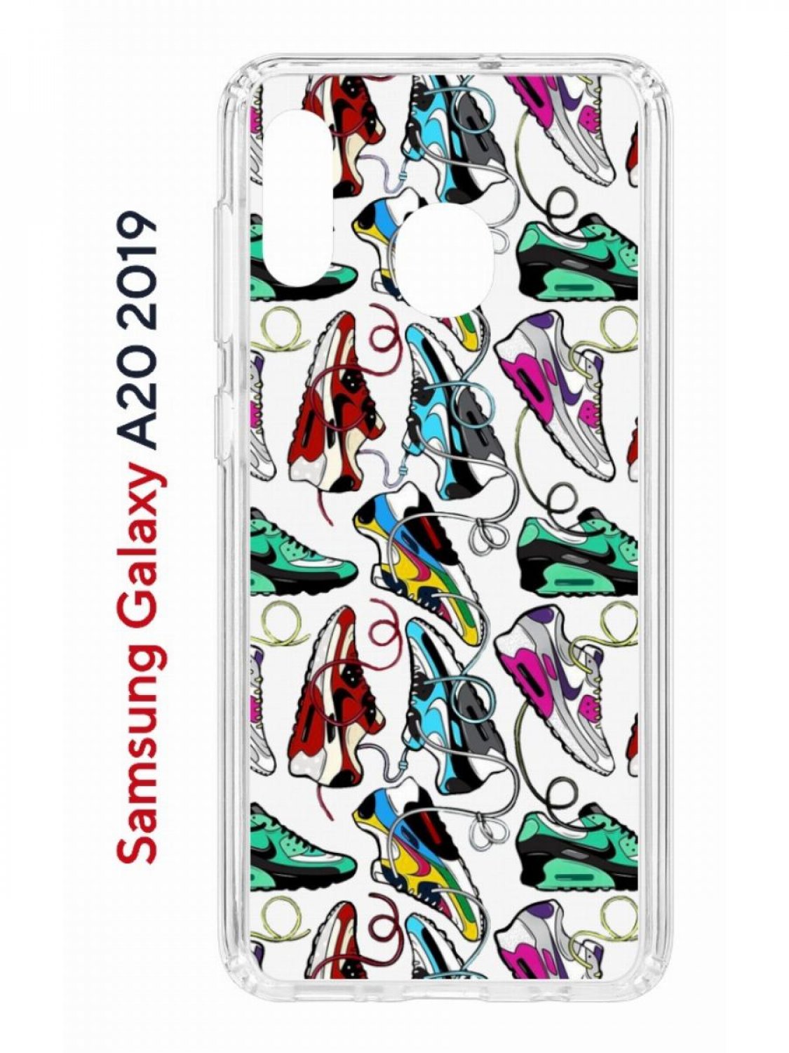 фото Чехол на samsung a20/a30 2019 kruche print кроссы nike air max, противоударный бампер кruче