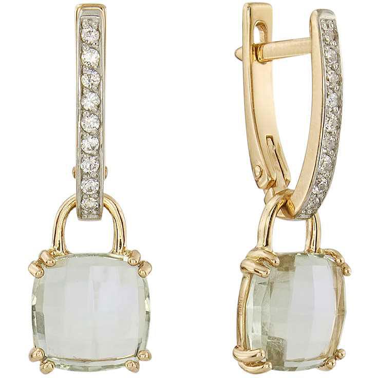 

Серьги женские из золота ALORIS 1423АзКц, фианит/аметист, 1423АзКц