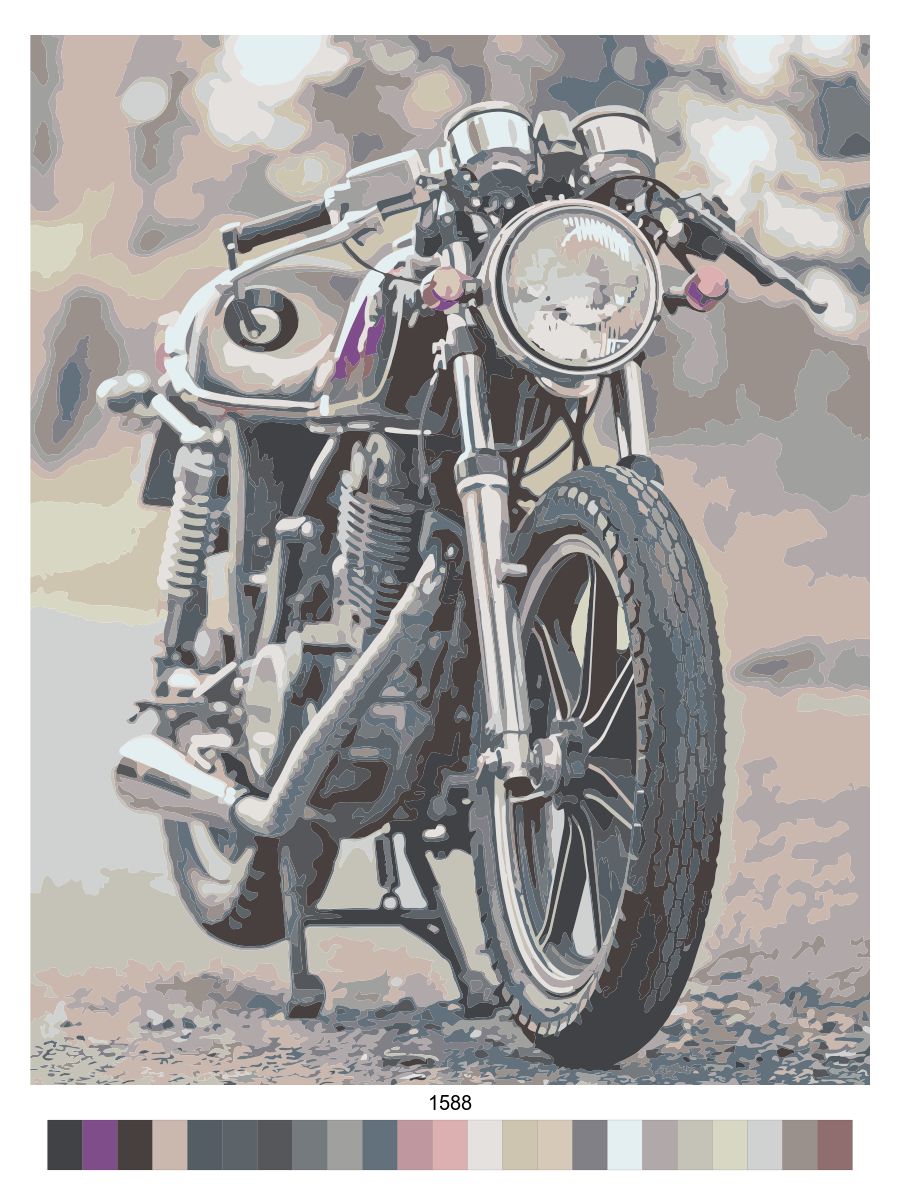 

Картина по номерам на холсте с подрамником МыРисуем "Cafe racer" 1588, Cafe racer
