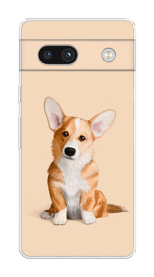 

Чехол на Google Pixel 7A "Грустный Корги", Коричневый;бежевый, 271450-1