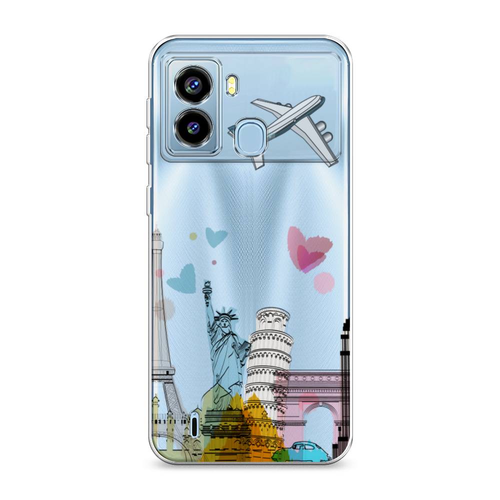 

Чехол Awog на Tecno Pop 6 "Самолет путешествий", Разноцветный, 302050-10