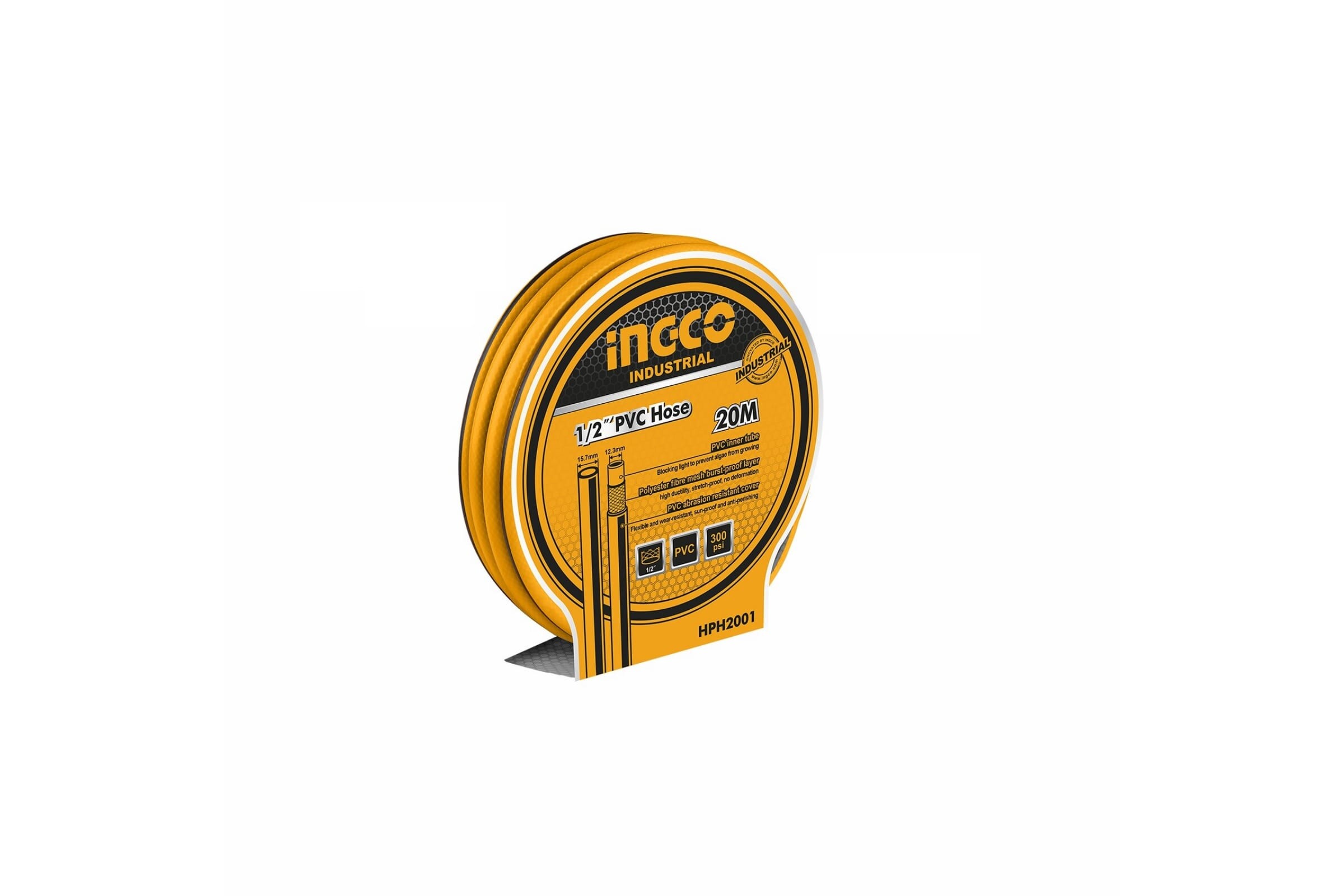 

Шланг для полива Ingco HPH 2001 1/2 20 м, Желтый