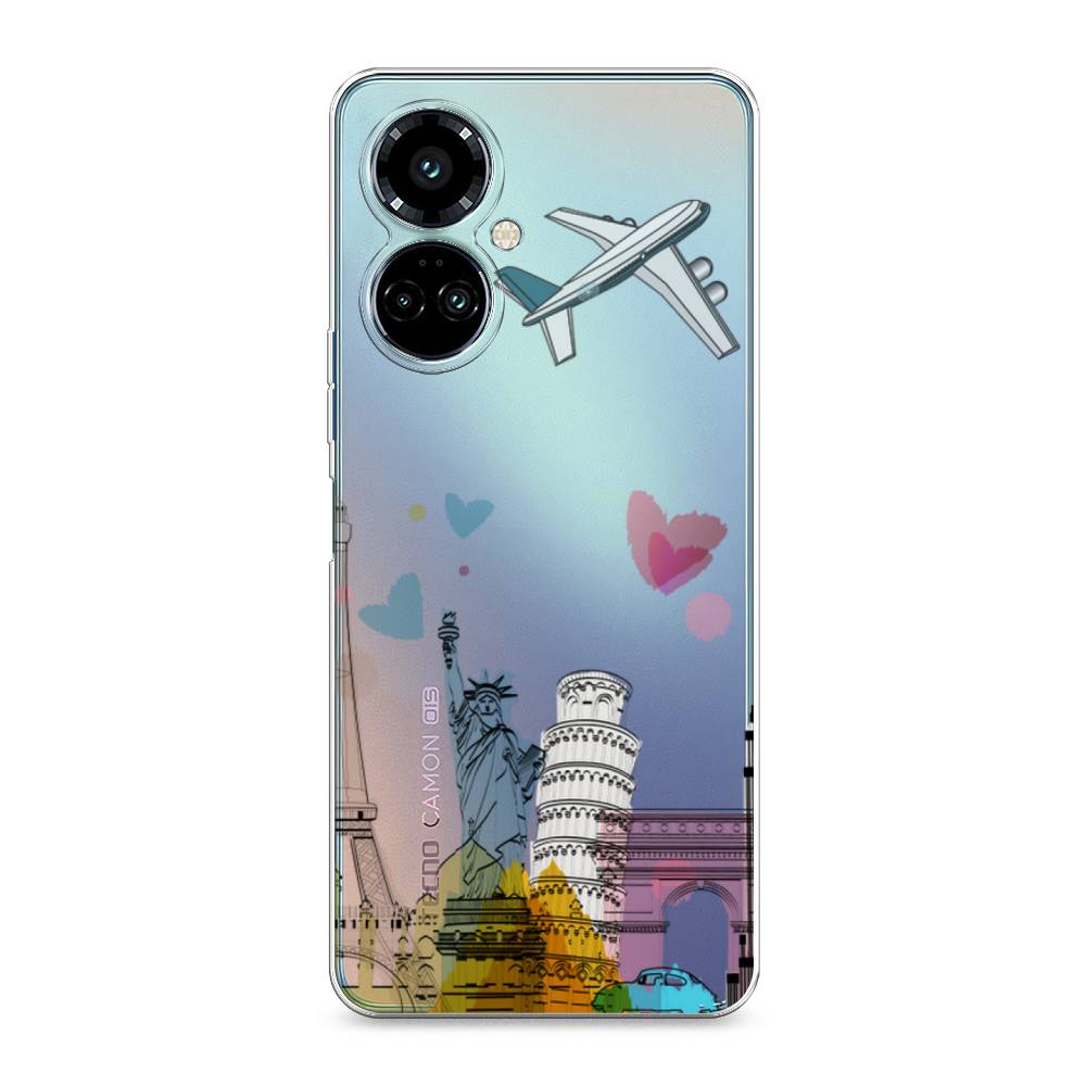 

Силиконовый чехол "Самолет путешествий" на Tecno Camon 19 Pro