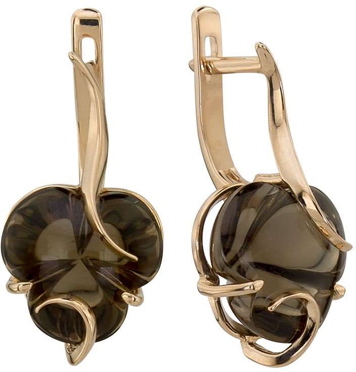 

Серьги женские из золота ALORIS 1112Р, раухтопаз, 1112Р