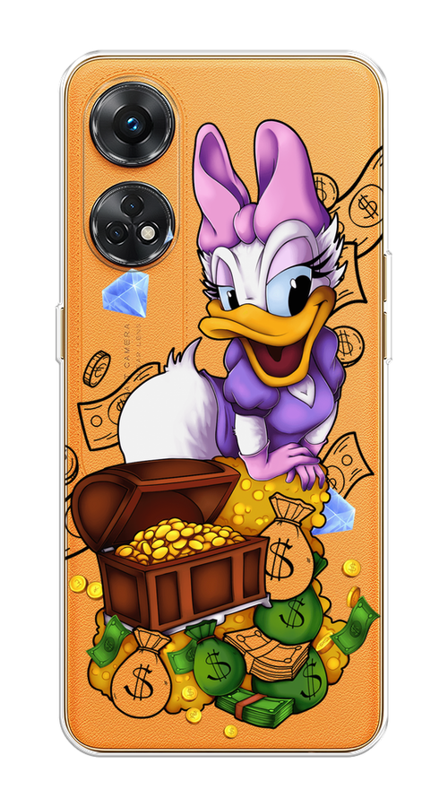 

Чехол на Oppo Reno 8T 4G "Rich Daisy Duck", Коричневый;белый;фиолетовый, 2513250-6