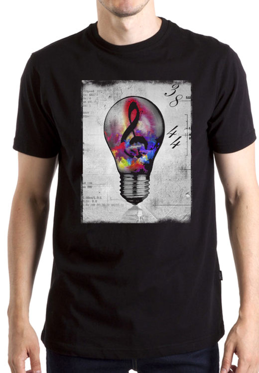 

Футболка унисекс NoBrand Music Lamp черная L, Черный, Music Lamp