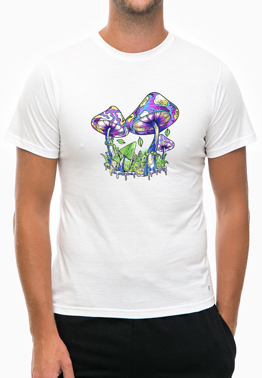 

Футболка унисекс NoBrand Mushroom Trippy белая XXL, Белый, Mushroom Trippy White