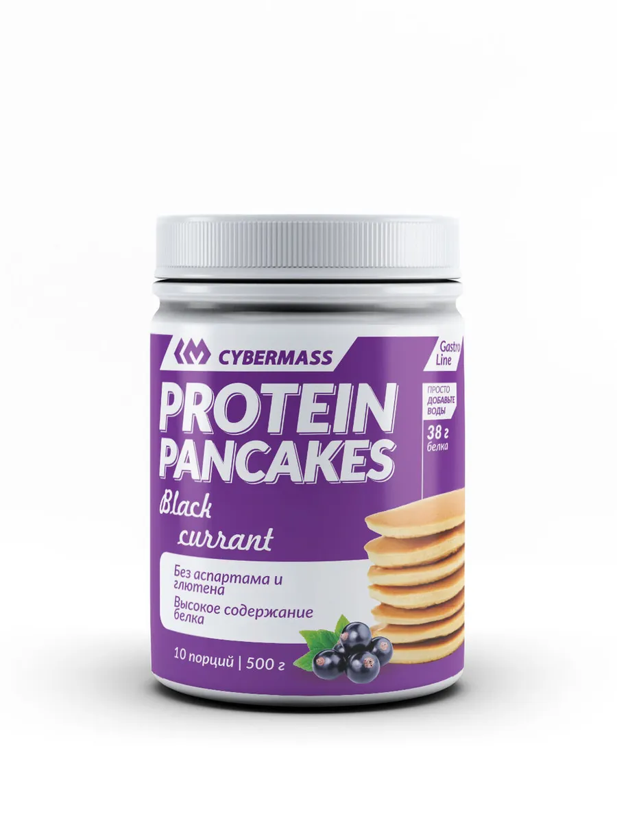 фото Смесь для протеиновых блинов cybermass protein pancakes "черная смородина" (500 г)