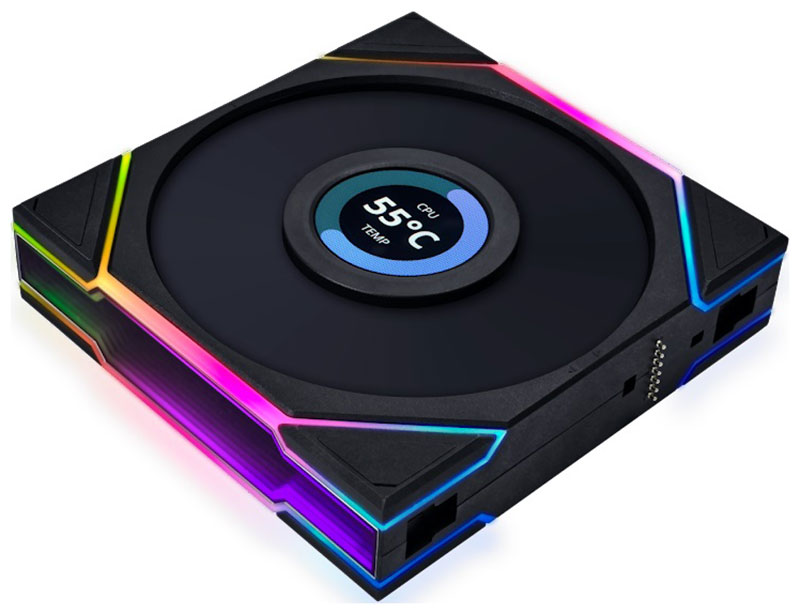 

Корпусной вентилятор Lian Li UNI FAN TL LCD 120 Reverse черный, UNI FAN TL LCD 120 Reverse
