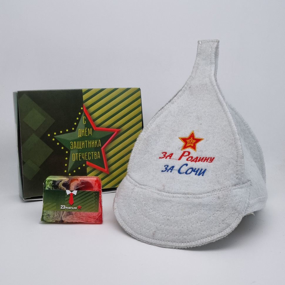 

Набор для бани будёновка За Родину Золотая Мацеста с 23 февраля 15100