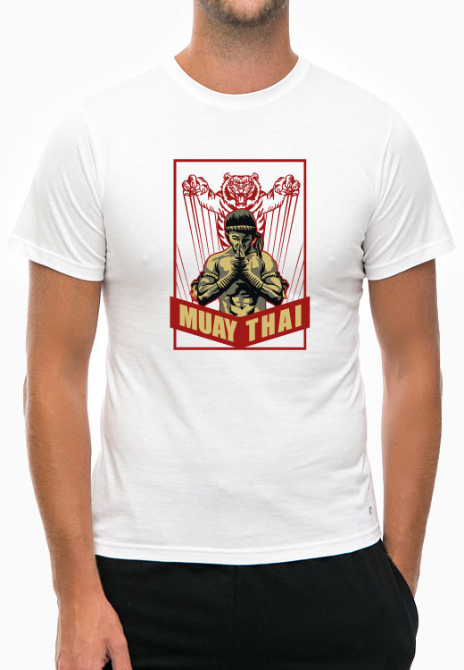 

Футболка унисекс NoBrand Muay Thai Fighter Tiger белая L, Белый, Muay Thai Fighter Tiger White