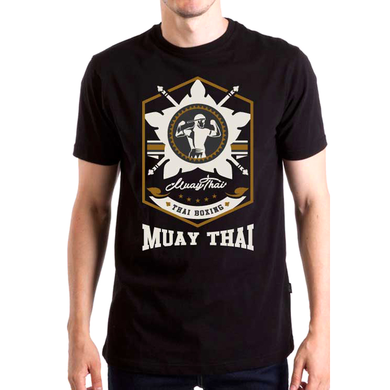 

Футболка унисекс NoBrand Muay Thai черная XXL, Черный, Muay Thai
