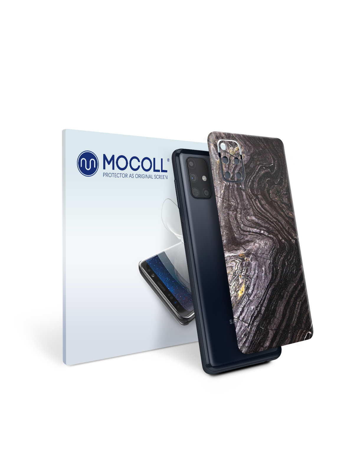 

Пленка защитная MOCOLL для задней панели Samsung Galaxy M51 Камень Черный