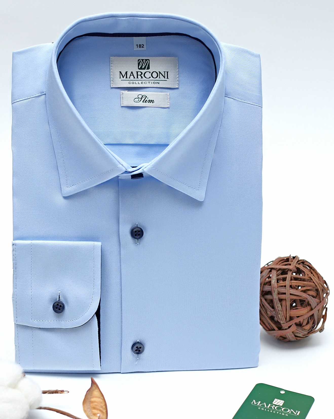 

Рубашка детская MARCONI collection 894sl 110182, синий, 182, 894sl(152182)