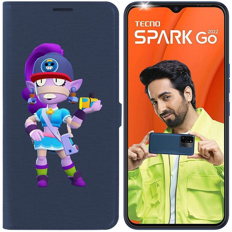 

Чехол-книжка Eco Book для Tecno Spark Go 2022 Brawl Stars-Суперфанатка Эмз