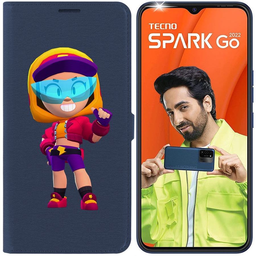 

Чехол-книжка Eco Book для Tecno Spark Go 2022 Brawl Stars-Стритстайл Макс