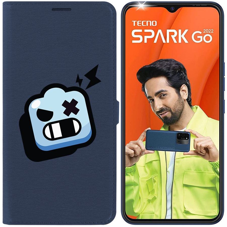 

Чехол-книжка Eco Book для Tecno Spark Go 2022 Brawl Stars-Роборубка