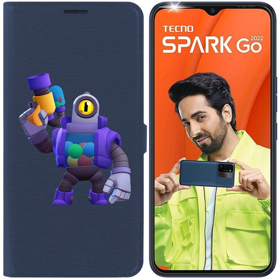 

Чехол-книжка Eco Book для Tecno Spark Go 2022 Brawl Stars-Рико