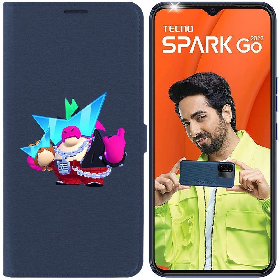 

Чехол-книжка Eco Book для Tecno Spark Go 2022 Brawl Stars-Плохиш Базз