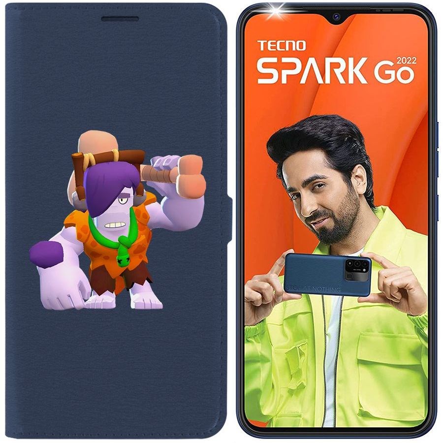 

Чехол-книжка Eco Book для Tecno Spark Go 2022 Brawl Stars-Пещерный Фрэнк