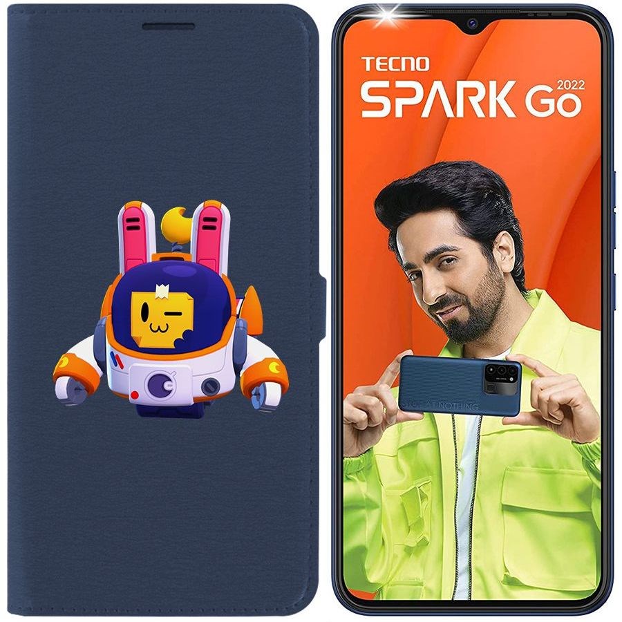 

Чехол-книжка Eco Book для Tecno Spark Go 2022 Brawl Stars-Лунный Спраут