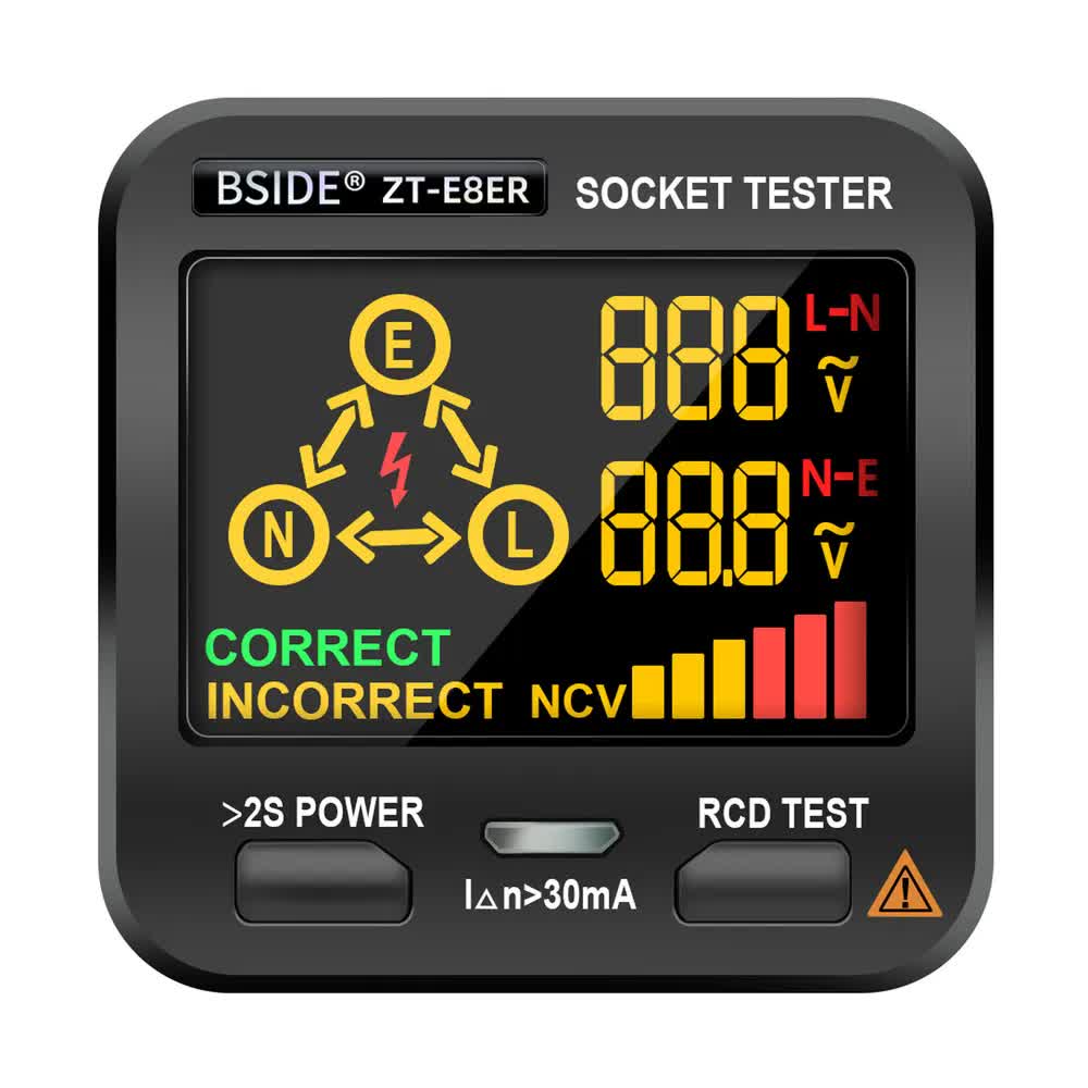 Тестер розеток BSIDE ZT-E8ER