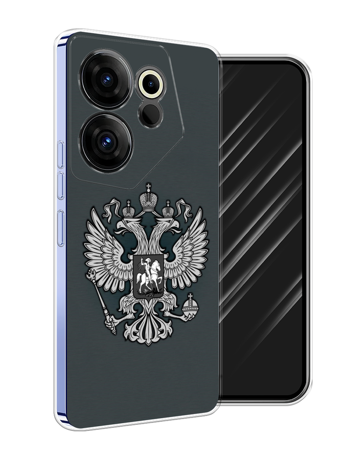 

Чехол Awog на Tecno Camon 20 Premier "Герб России серый"