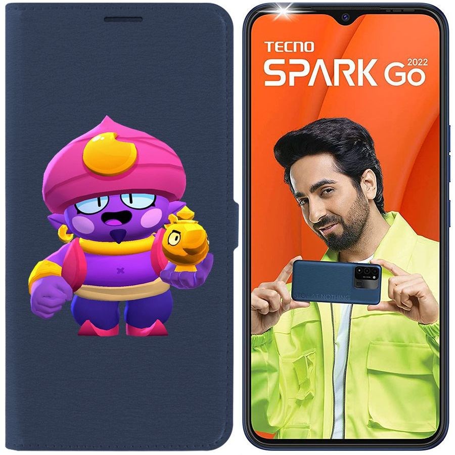 

Чехол-книжка Eco Book для Tecno Spark Go 2022 Brawl Stars-Джин