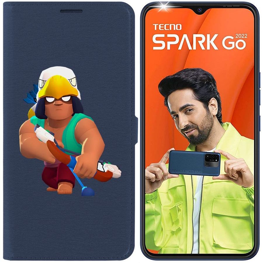 

Чехол-книжка Eco Book для Tecno Spark Go 2022 Brawl Stars-Бо