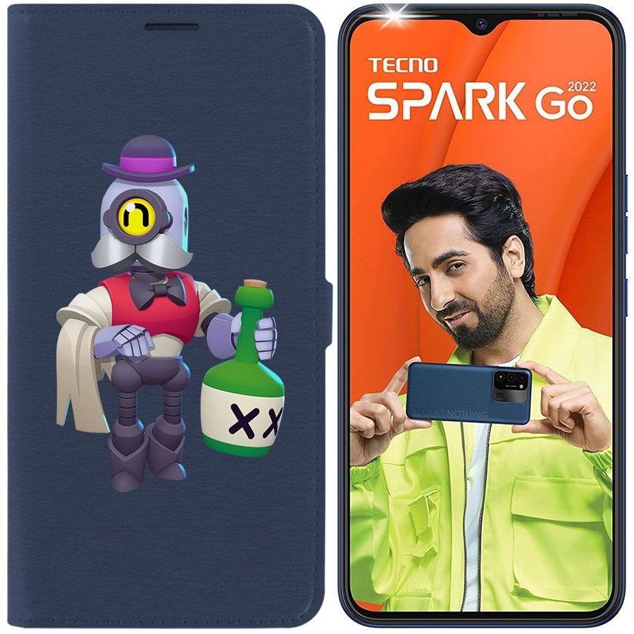 

Чехол-книжка Eco Book для Tecno Spark Go 2022 Brawl Stars-Барли