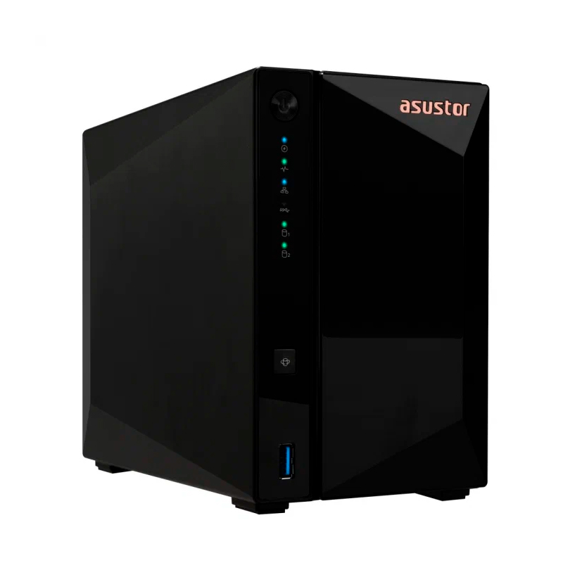 фото Сетевое хранилище данных asustor driverstor 2 pro as3302t black (90ix01i0-bw3s00)